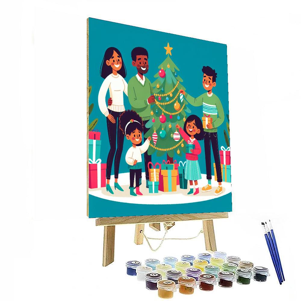 Holiday Happiness Painting Number Kit