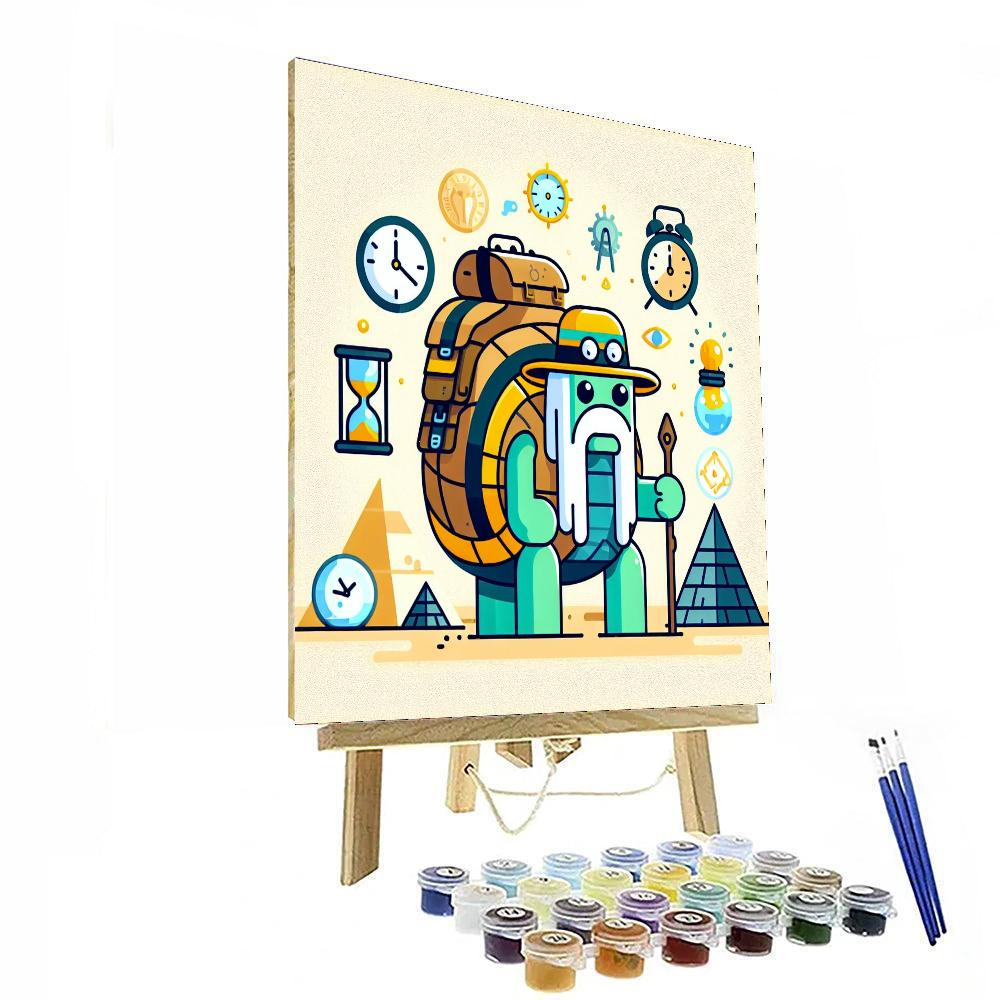 Turtle Time Traveler Paint By Numbers