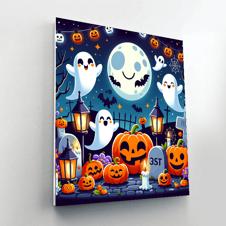 Festive Halloween Adventure Painting By Numbers Kit