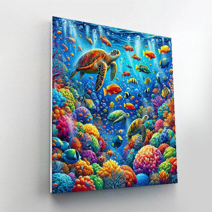 Playful Underwater Wonderland Numbered Painting Kits