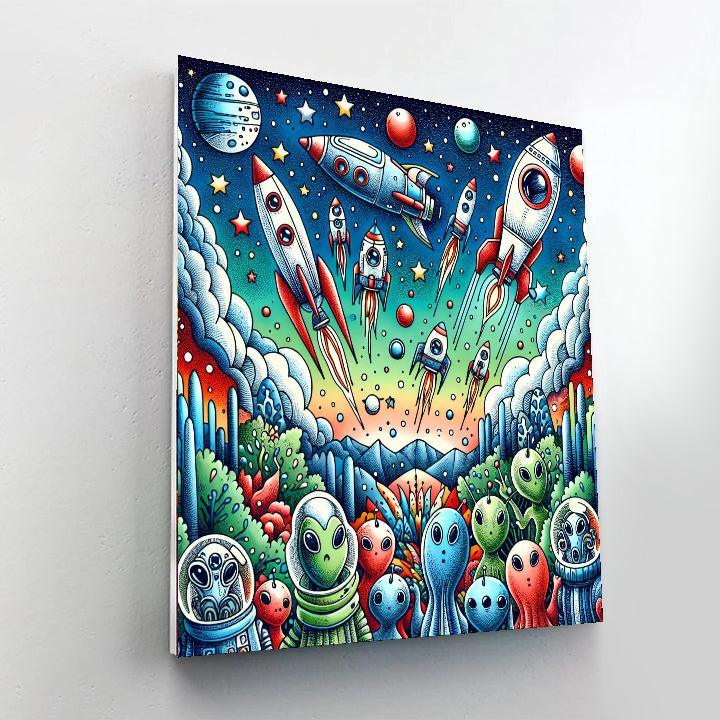 Imaginative Outer Space Adventure Paint By Number