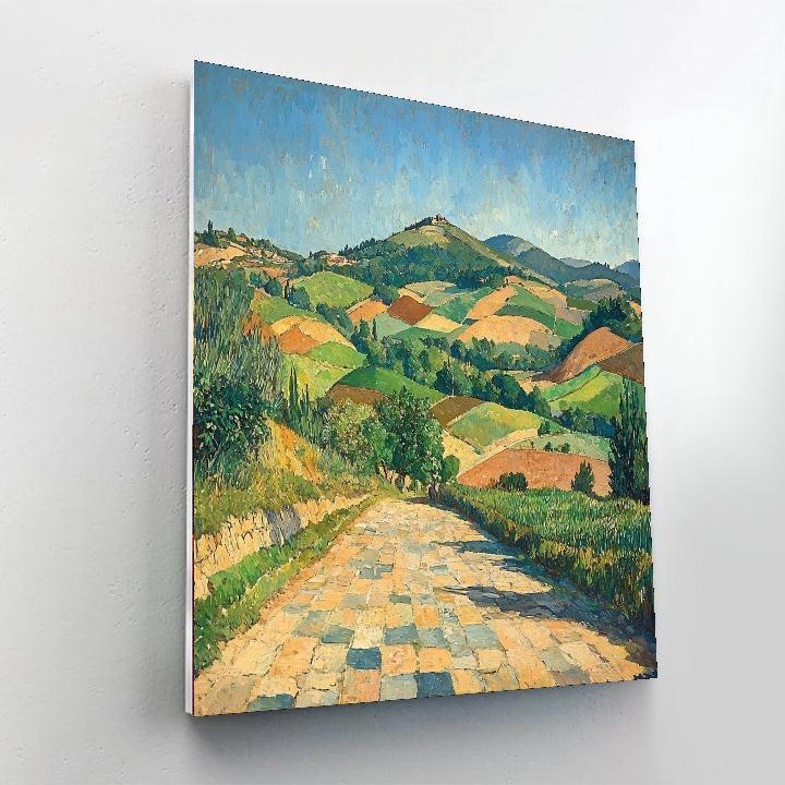 Paul Cézanne Inspired Cascading Hillside Hues  DIY Paint By Numbers