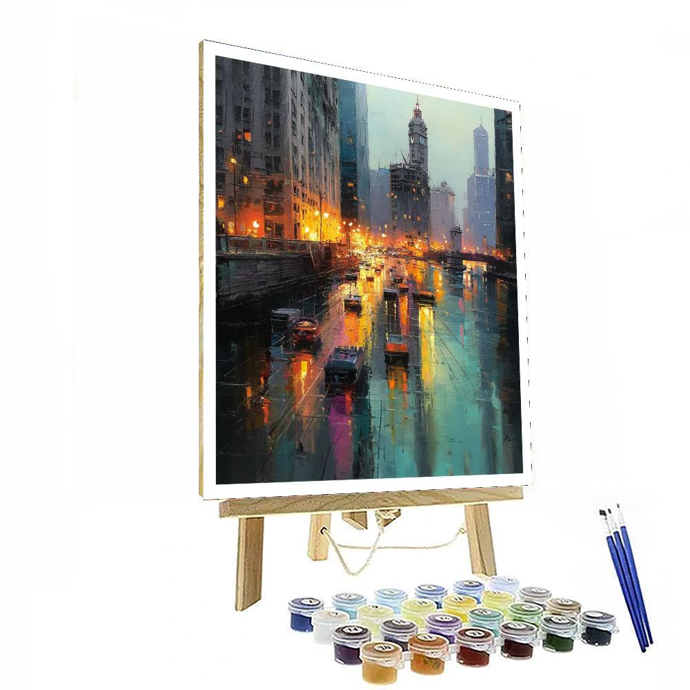 Claude Monet Inspired Metropolis Reflections  Paint By Number