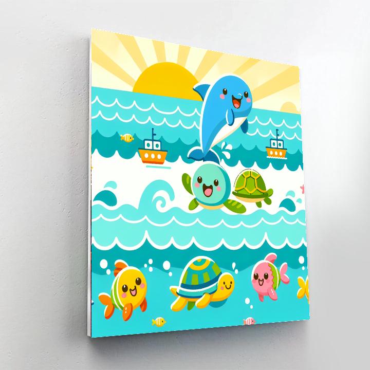 Coastal Critter Cruise Paint By Color