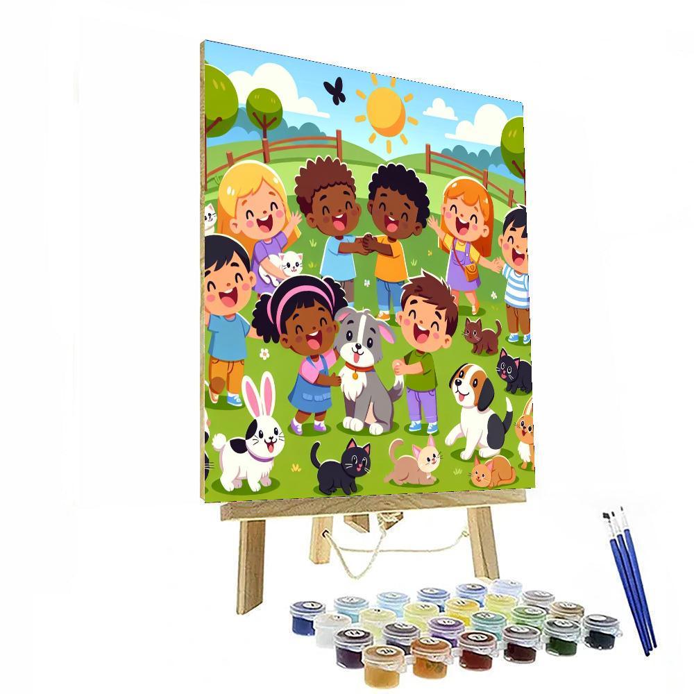 Fun At The Animal Sanctuary Painting Number Kit