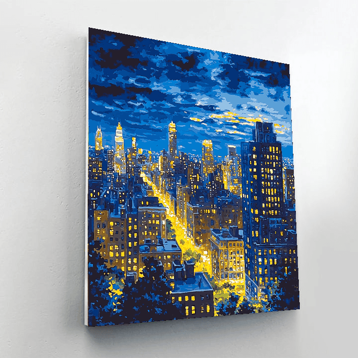 Edward Hopper Inspired City Lights Dreamscape  Paint By Numbers