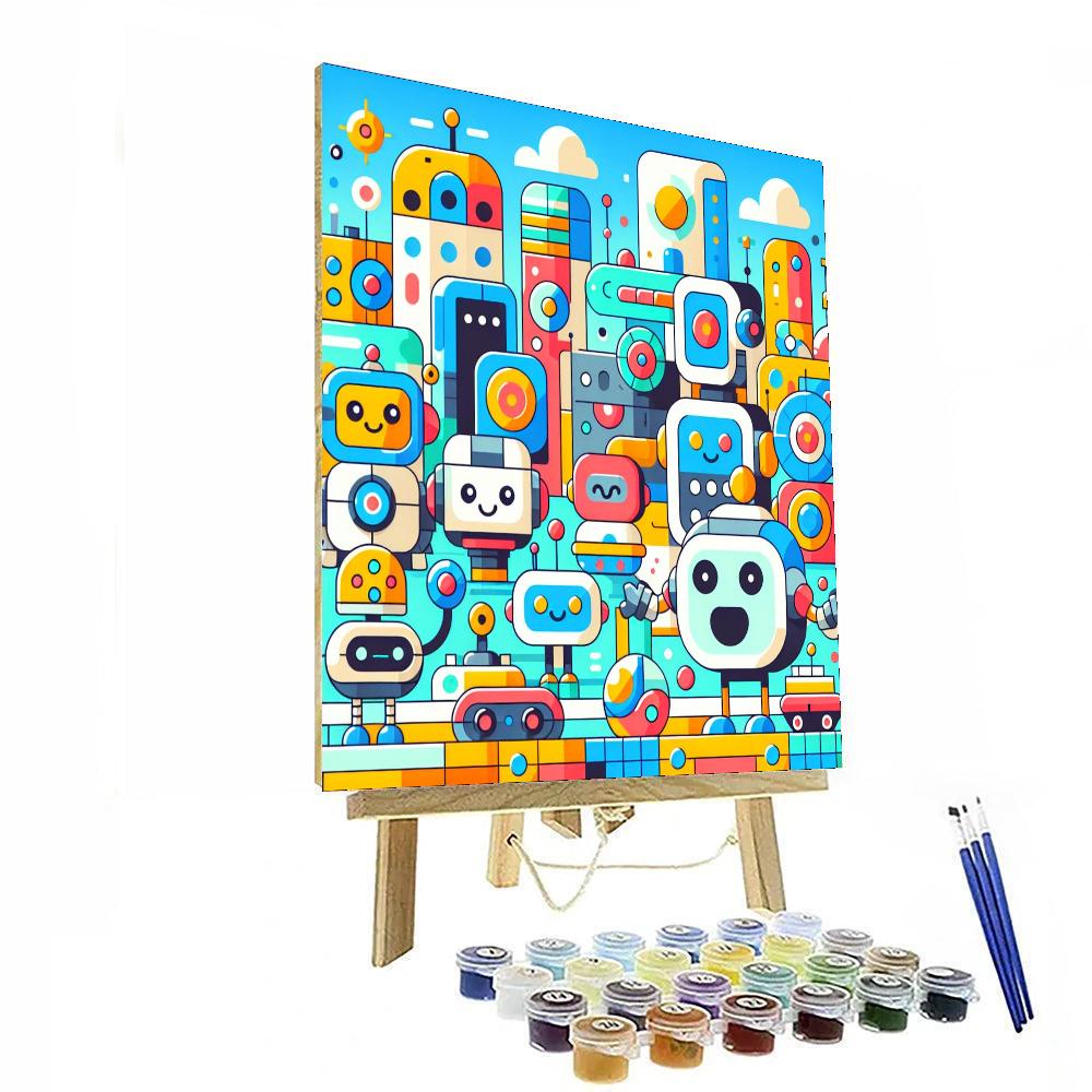Amazing Robot Adventures Paint By Numbers Art