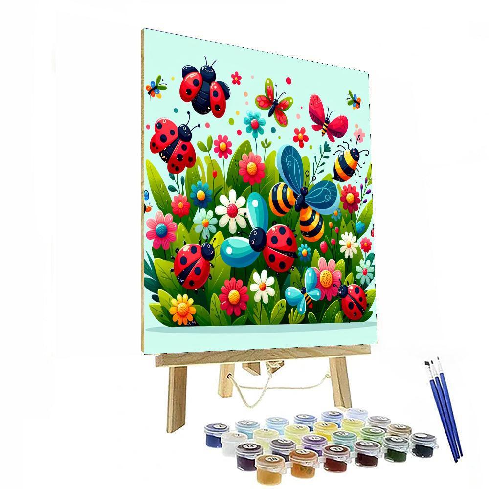 Lively Garden Bugs Numbered Painting Kits