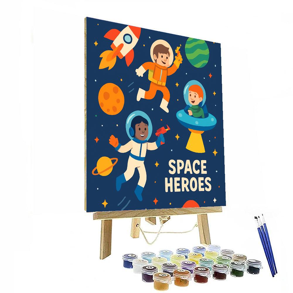 Space Heroes Mission Paint By Number