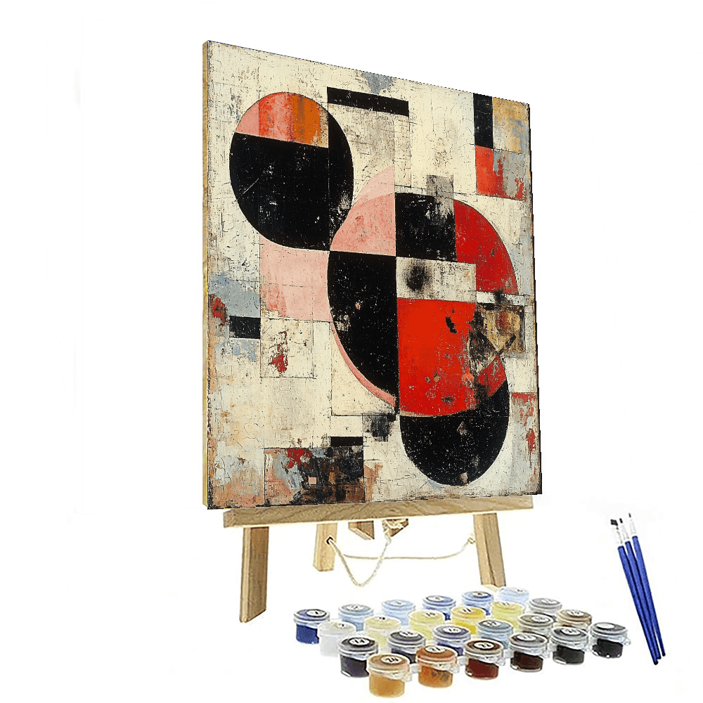 Kazimir Malevich Inspired Dynamic Energy  Painting By Numbers Kit