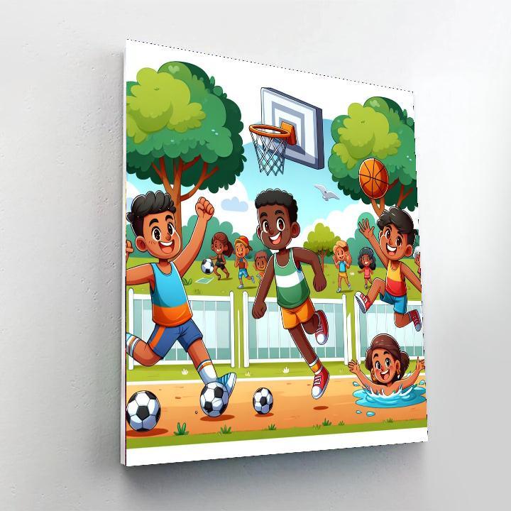 Silly Sports Day Paint By Color