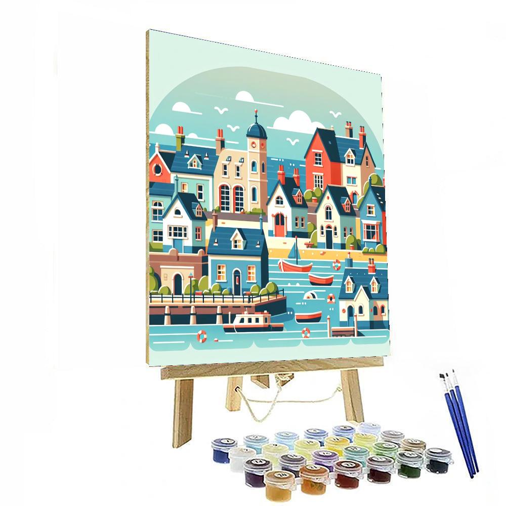 Seaside Village Exploration Paint By Number