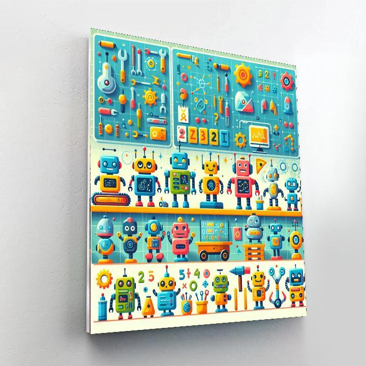 Robot Inventor's World Paint By Numbers Kits
