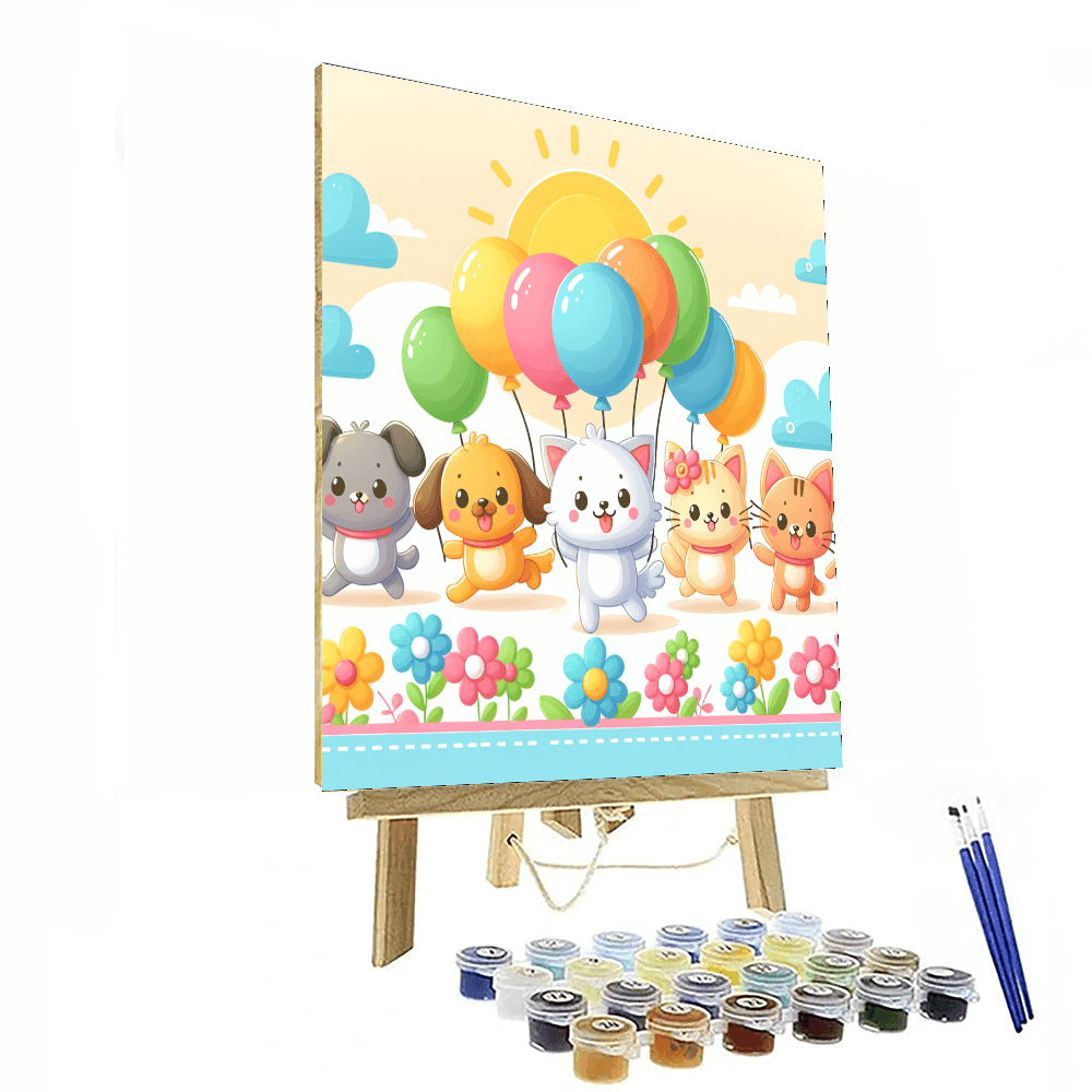 Cuddly Animal Parade Paint By Numbers Kits