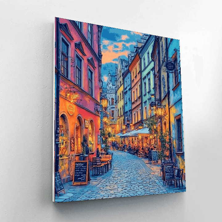 Krakow's Kazimierz District - Poland Painting Number Kit