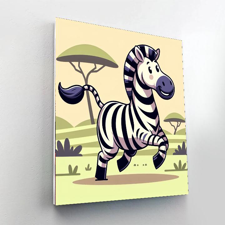 Safari Zebra Parade Paint By Number