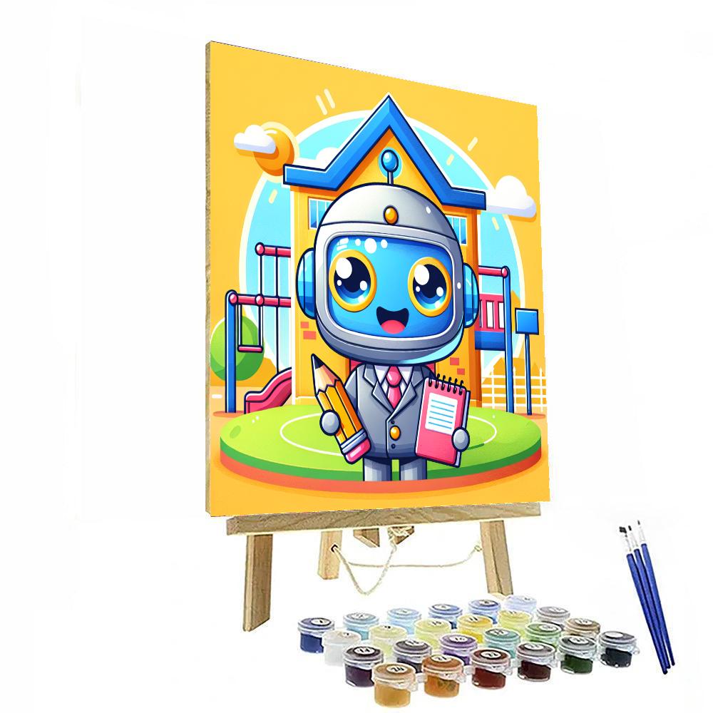Robot's First Day At School Paint By Numbers Kits