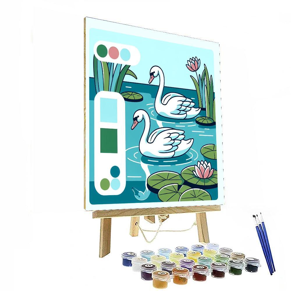 Swan Symphony Numbered Painting Kits