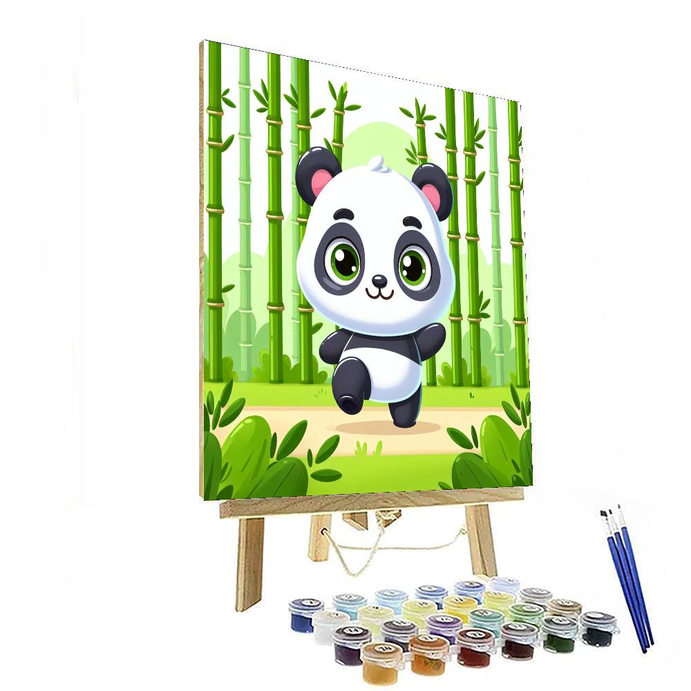 Curious Panda Adventure Painting Number Kit