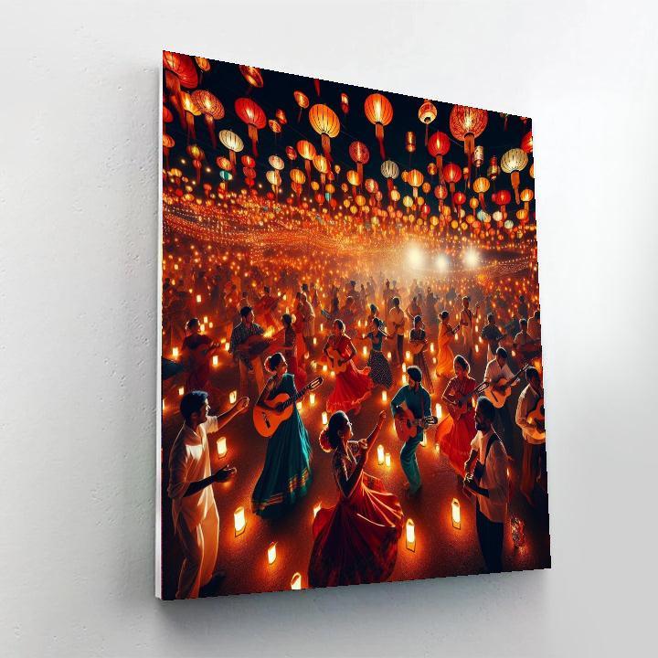 Celebratory Festival Lights Paint By Number