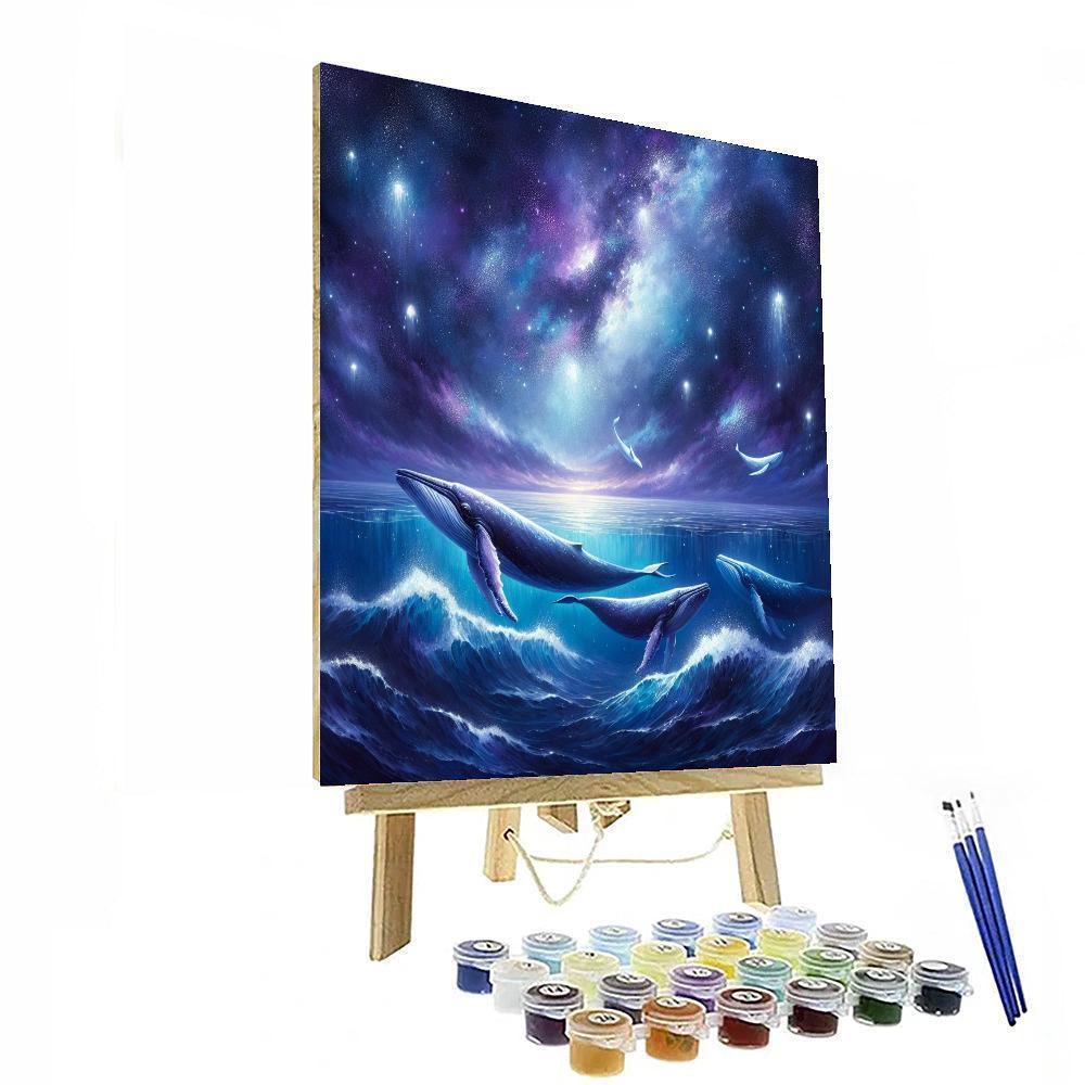 Celestial Whale Migration Painting By Numbers Kit