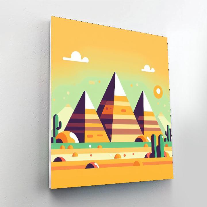 Historical Egyptian Pyramids Numbered Painting Kits