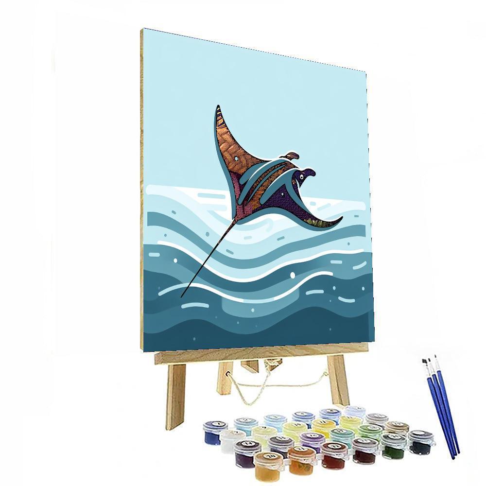 Mysterious Manta Ray Paint By Color