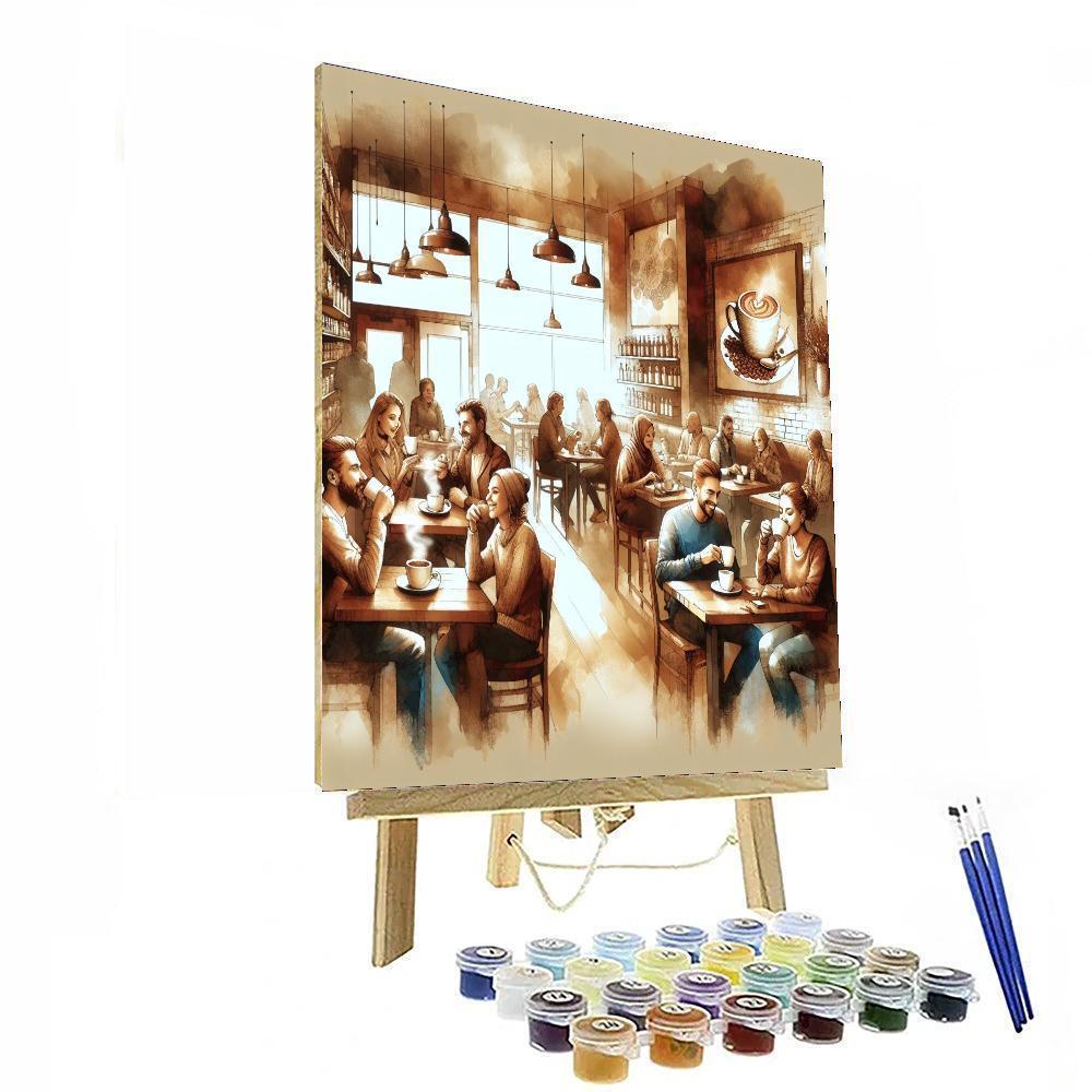 Charming Coffee Shop Escape Numbered Painting Kits