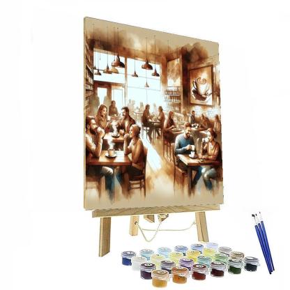 Charming Coffee Shop Escape Numbered Painting Kits