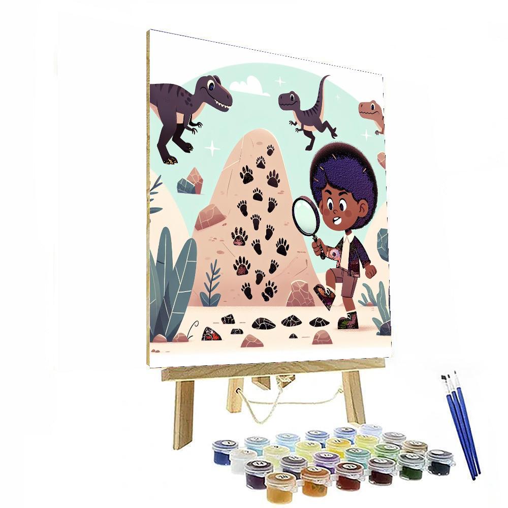Dino Detective's World DIY Paint By Numbers