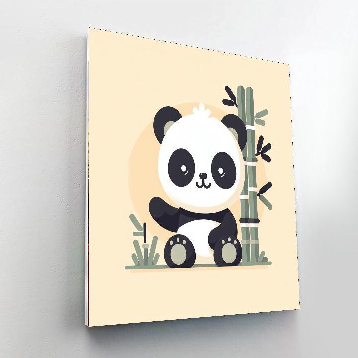 Cuddly Panda Playtime Paint By Number