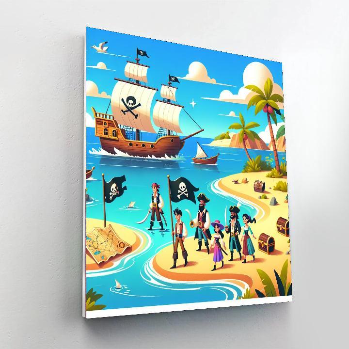 Pirate's Cove Treasure Map Painting Number Kit