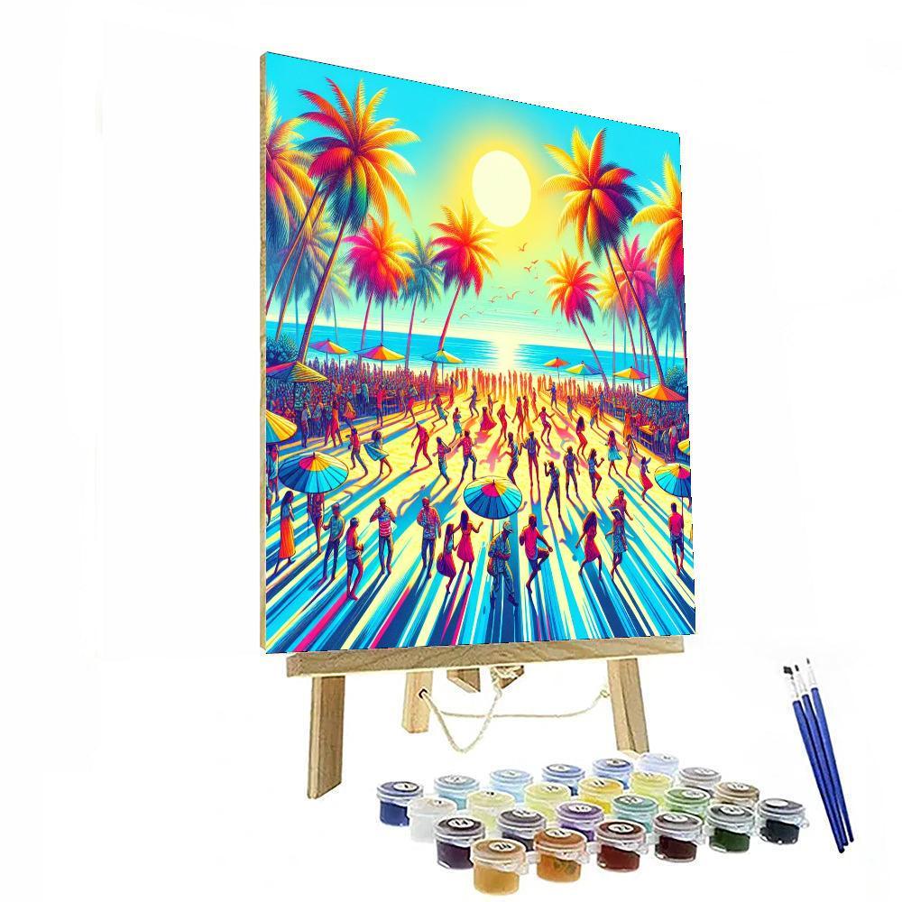 Vibrant Tropical Fiesta Painting Number Kit