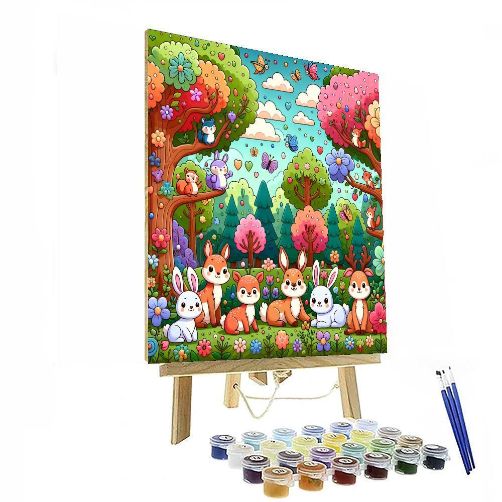 Charming Woodland Adventures Number Painting