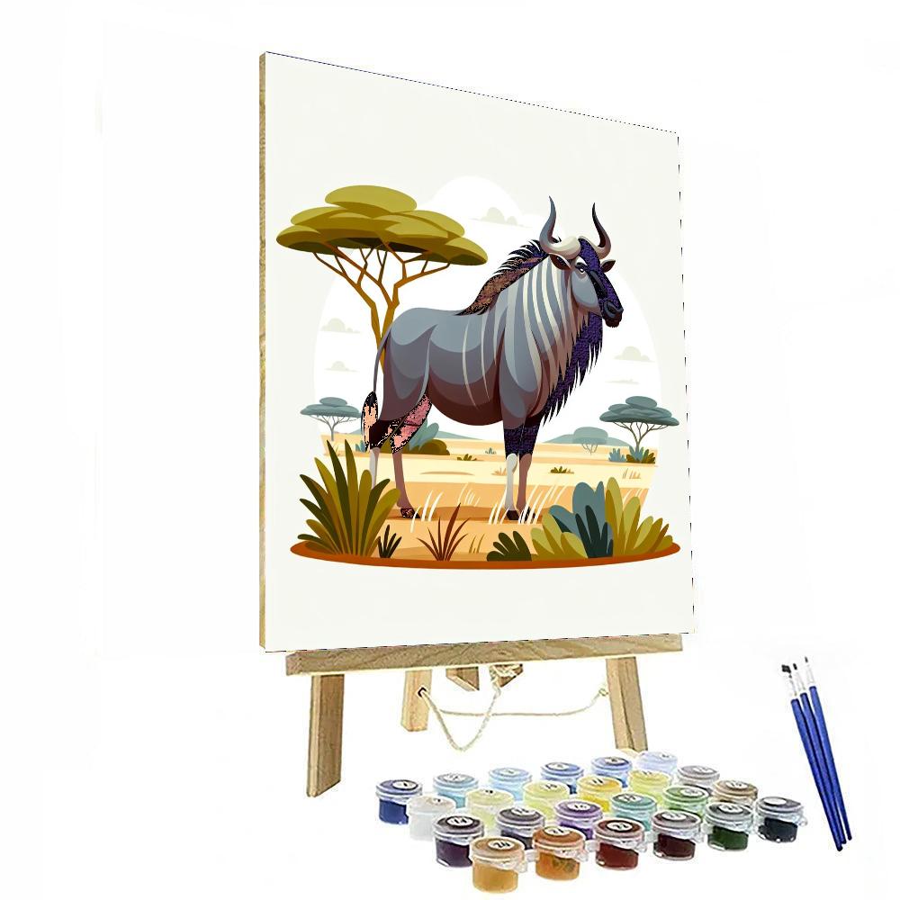 Gleeful Gnu Paint By Numbers Art