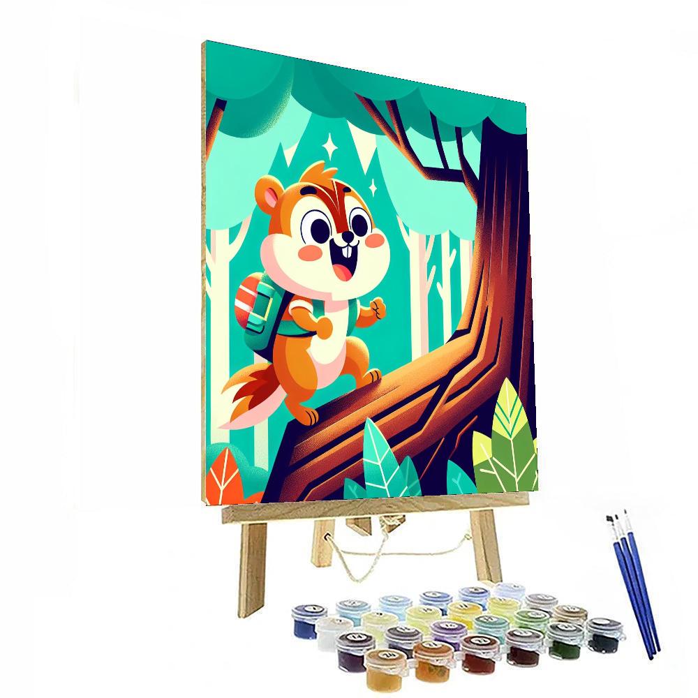 Adventurous Chipmunk Painting By Numbers Kit