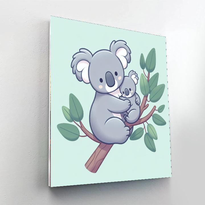 Caring Koala Number Painting