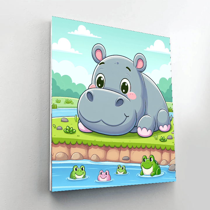 Gentle Giant Hippopotamus Paint By Numbers Kits
