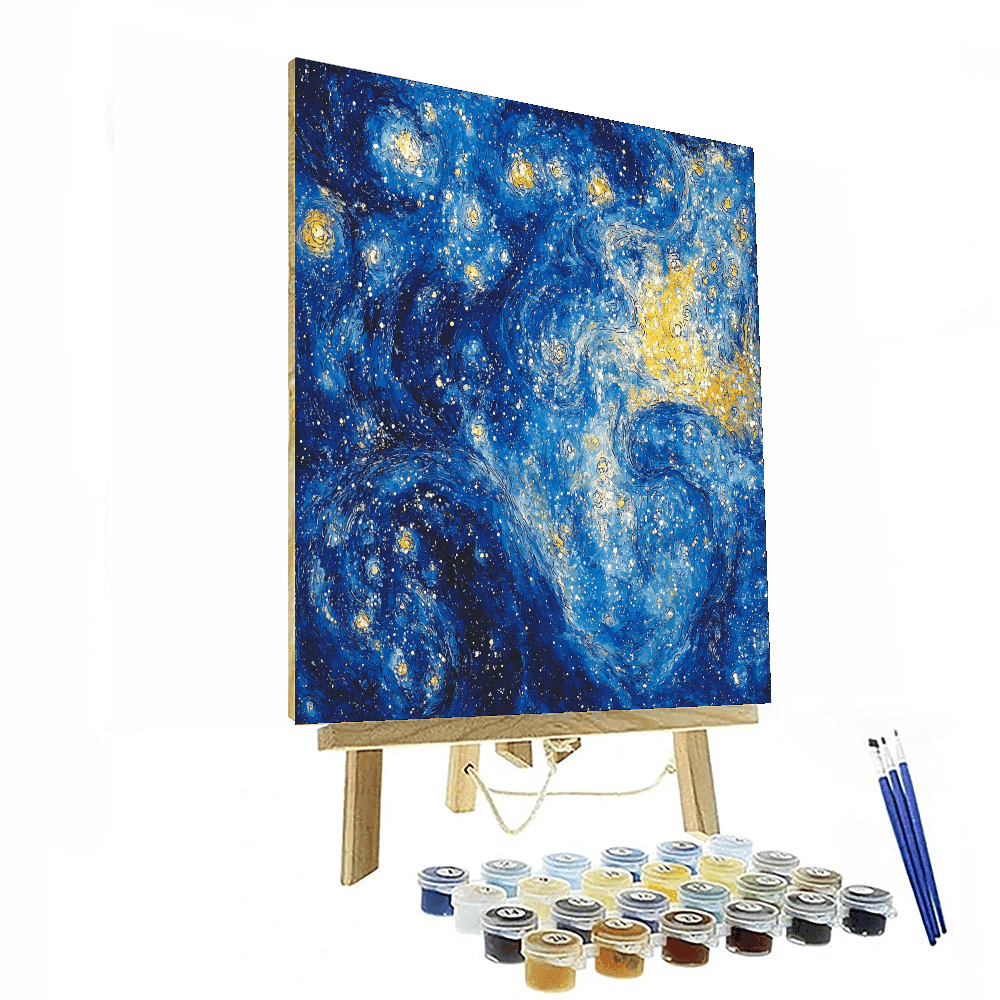 Chagall Inspired Celestial Dance Of Lights  Painting By Numbers Kit