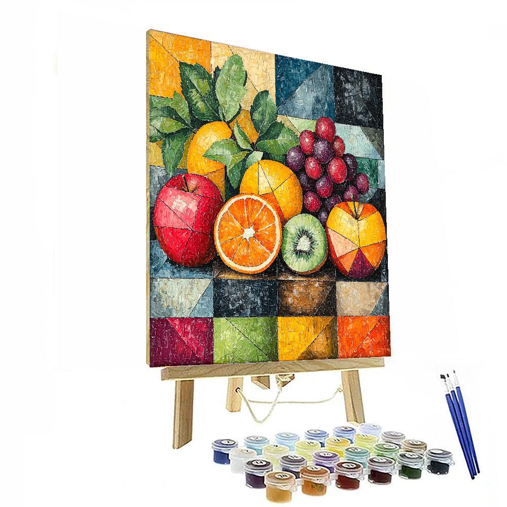 Juan Gris Inspired Colorful Fruit Bounty  Paint By Numbers Kits