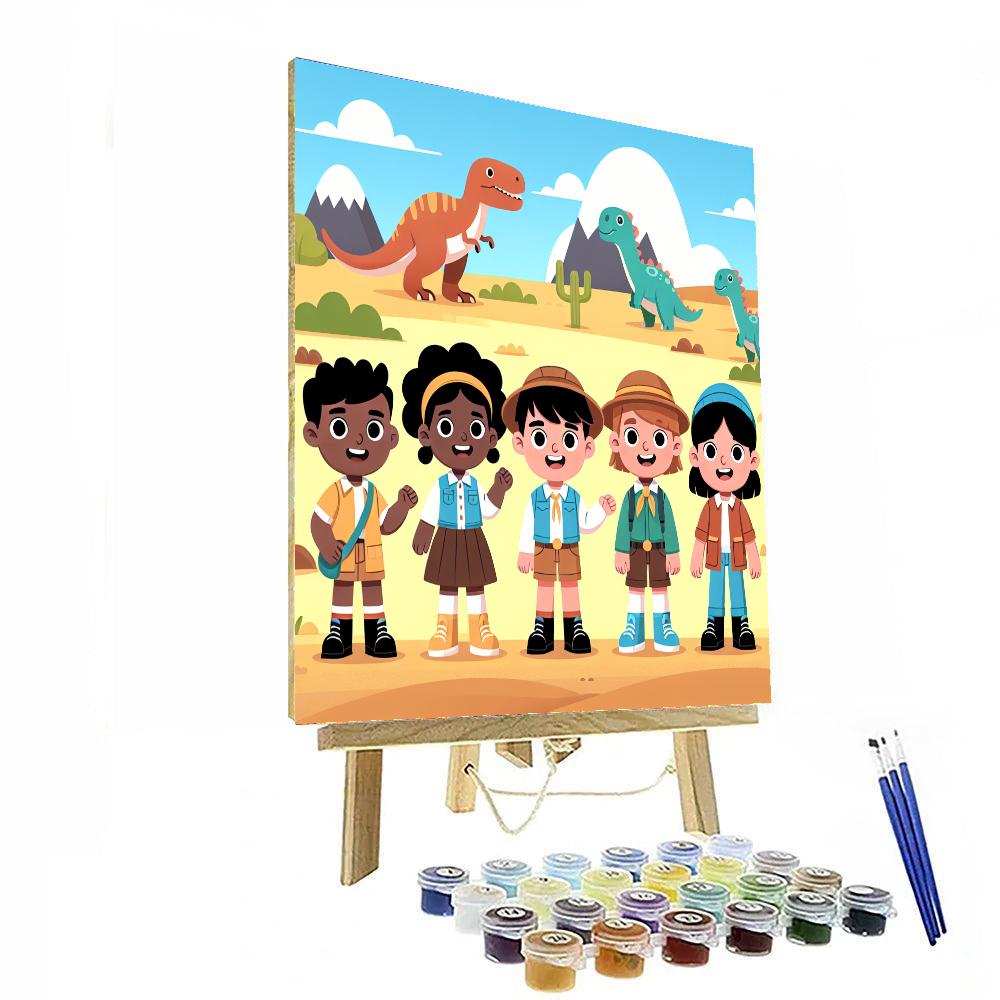 Dino Rangers Number Painting