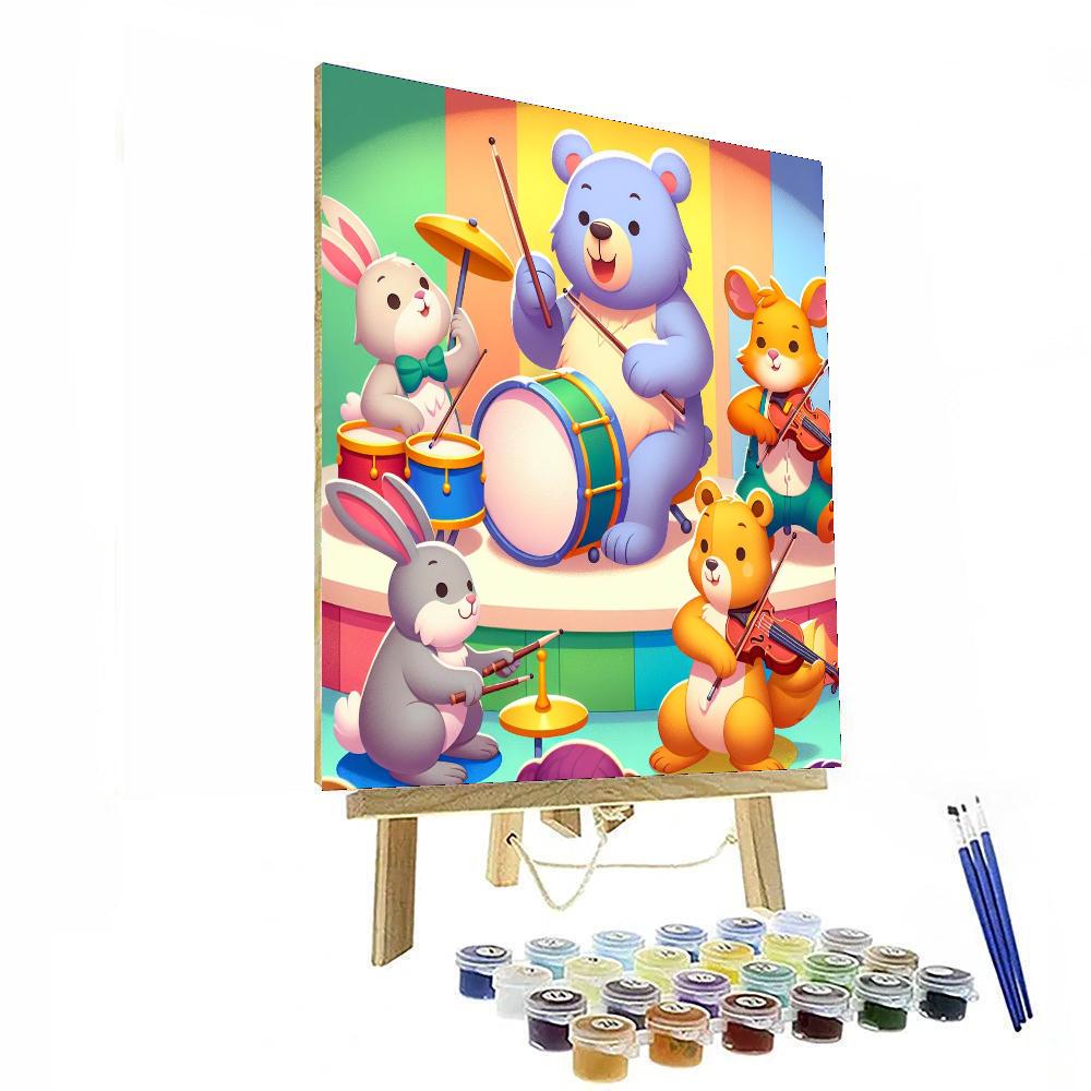 Animal Orchestra Serenade Number Painting