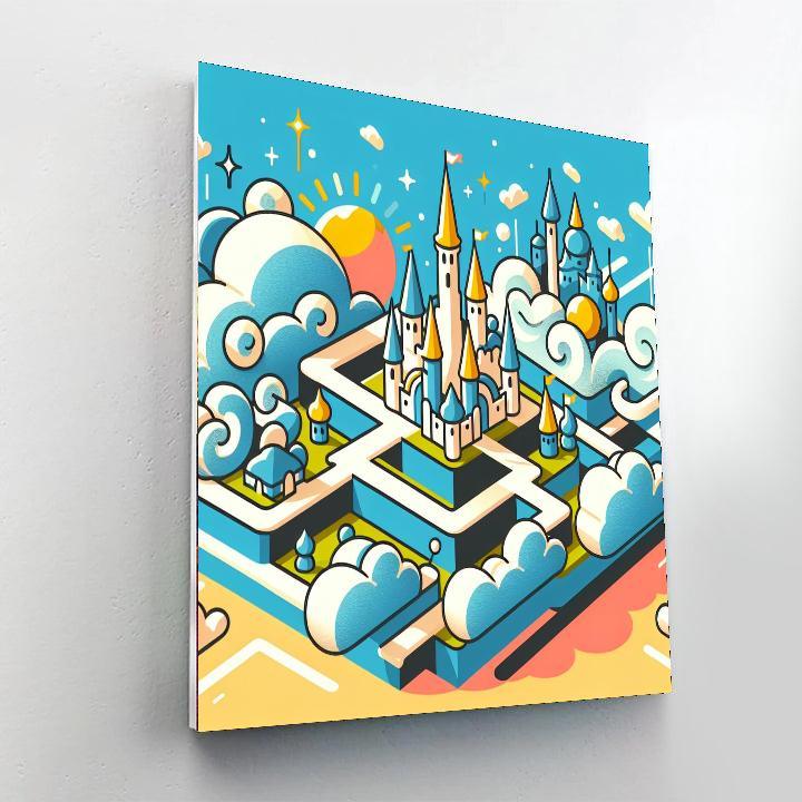 Fantasy Cloud Kingdom Numbered Painting Kits