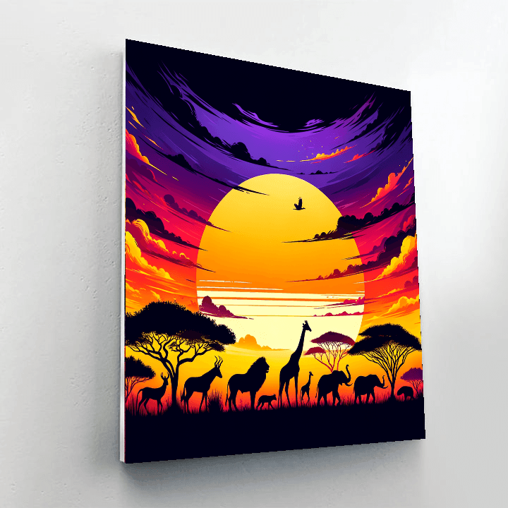 Enchanted Sunset Safari Paint By Color