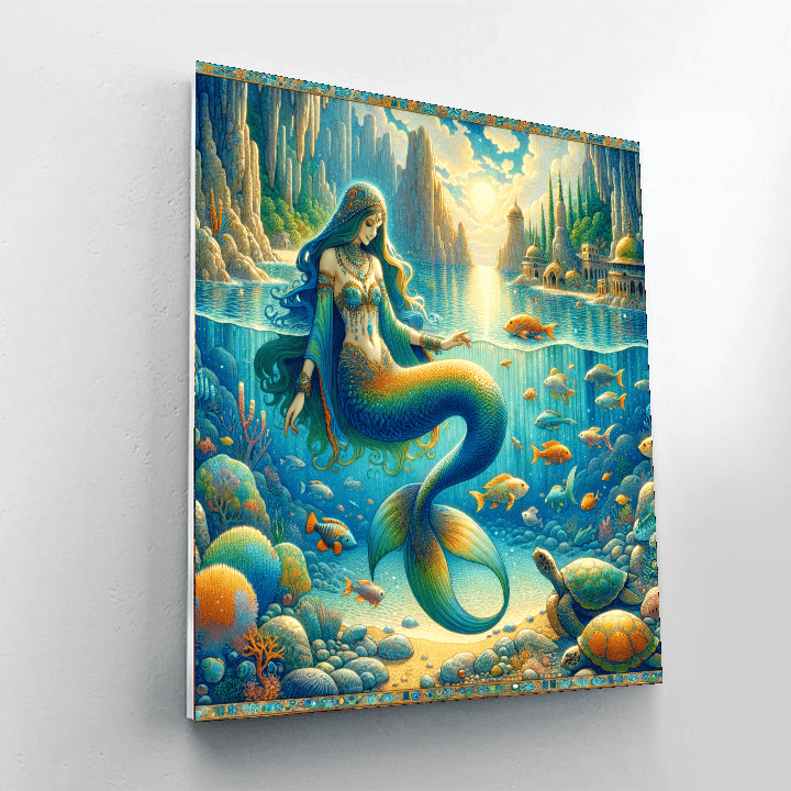Fanciful Mermaid Cove Paint By Numbers Art