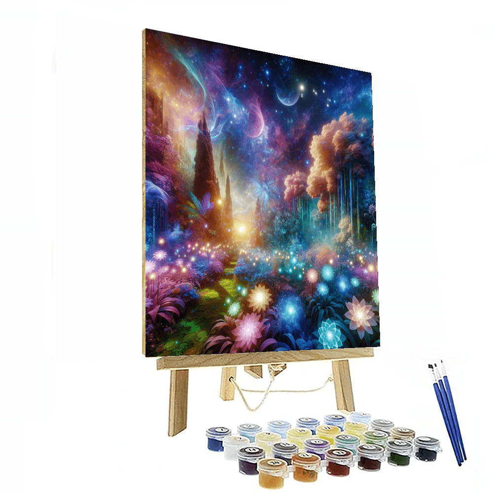 Cosmic Garden Whimsy Number Painting