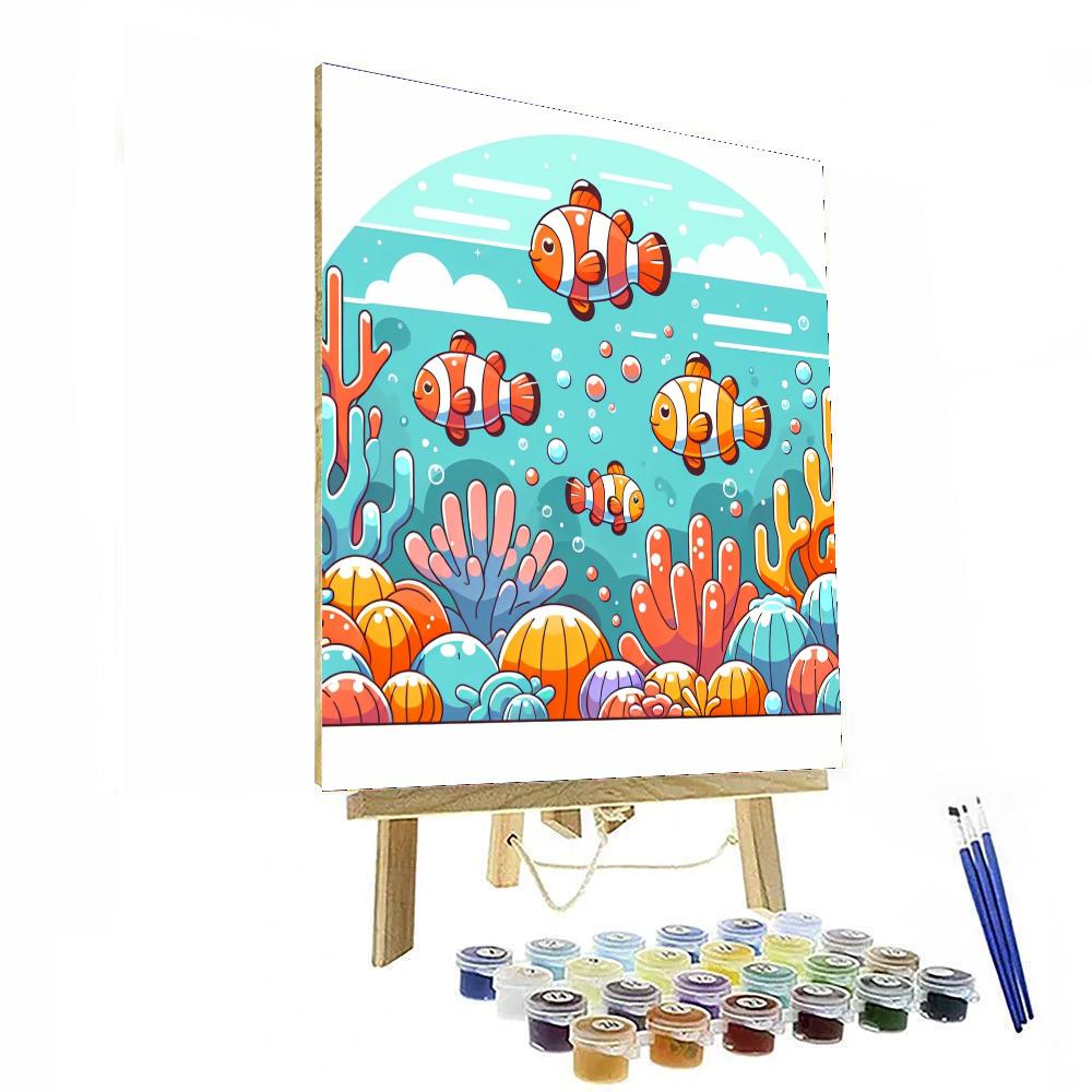 Clever Clownfish Numbered Painting Kits