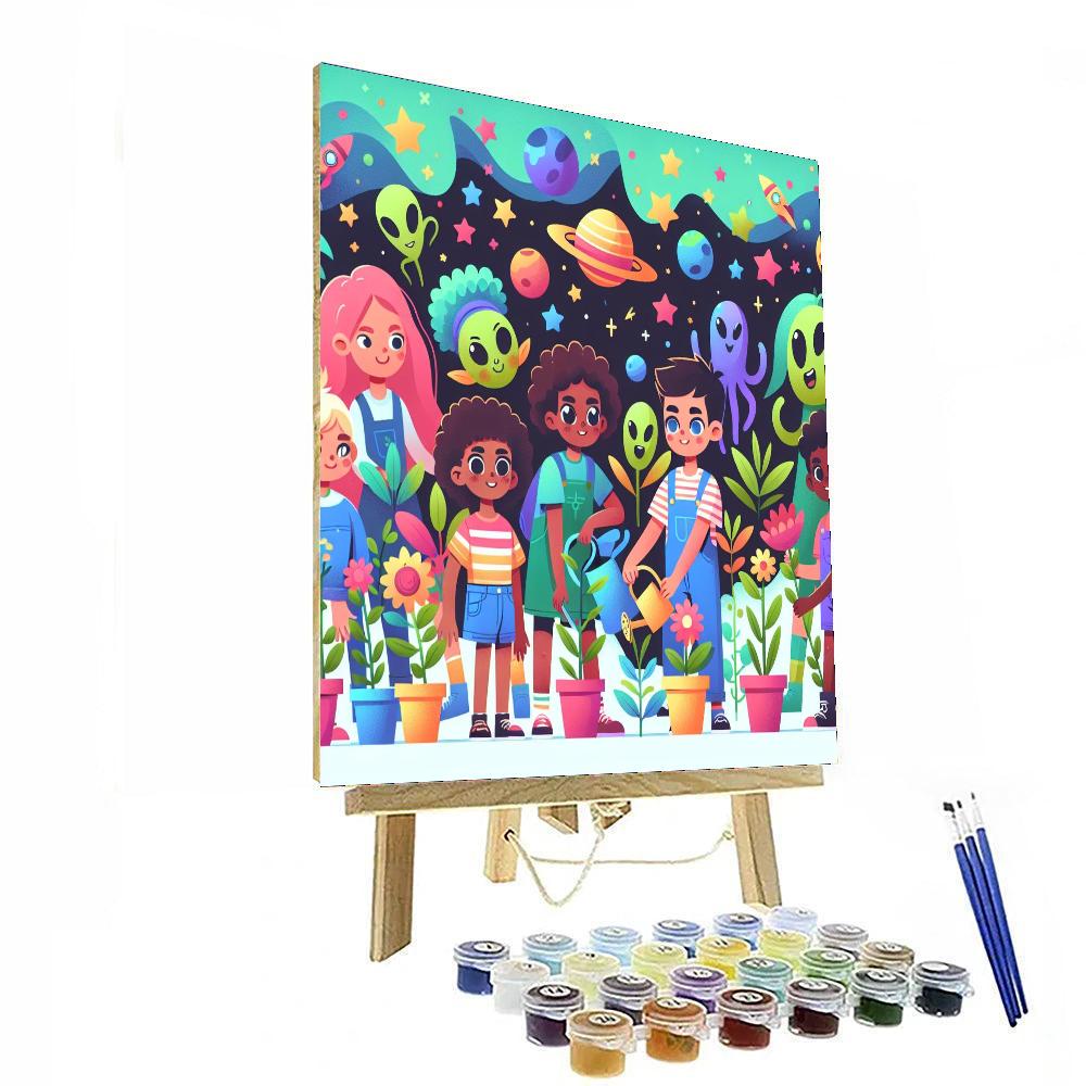 Intergalactic Gardening Gala Number Painting