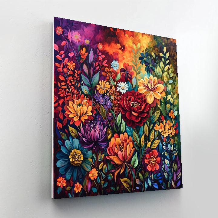 Frida Kahlo Inspired Transcendent Flora  Painting Number Kit