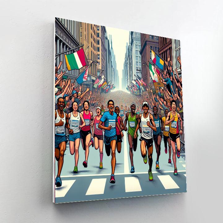 Boston Marathon - United States Number Painting